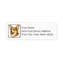 Welsh Corgi Returadressetiketter