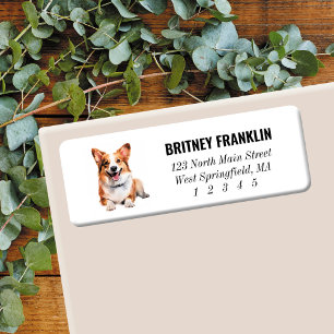 Welsh Corgi Returetiketters Returadress Etikett