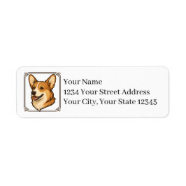 Welsh Corgi Return Address Labels Returadress Etikett