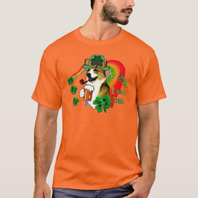 Welsh Corgi Saint patrick's day T Shirt (Framsida)