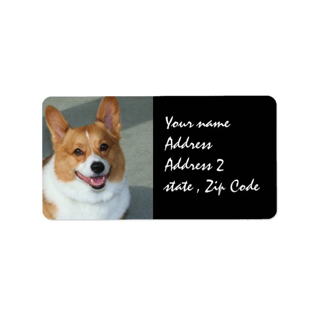 Welsh Corgi Shipping Labels Adressetikett (Framsidan)