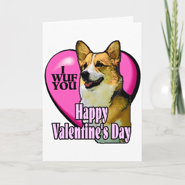 Welsh Corgi Valentines Day Gifts Helgkort (Framsida)