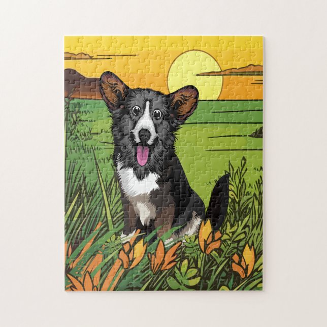 Welsh Corgi Valp Pussel (Vertikal)