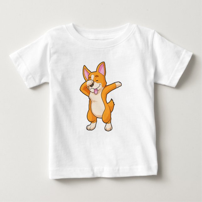 Welsh Corgi vid Hip hop Dance Dab T Shirt (Framsida)