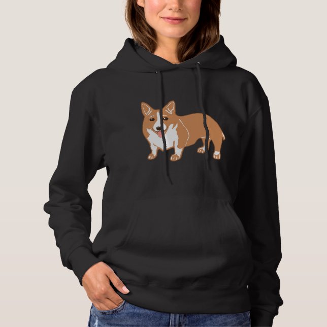 Welsh Corgi Women's Hoodie Tröja (Framsida)