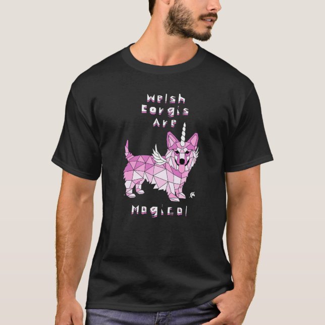 Welsh Corgis är magiska universitet T Shirt (Framsida)