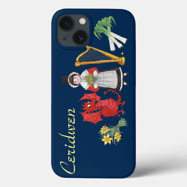 Welsh Costume, Emblems Blue iPhone 6 Xtreme Fodral (Baksida)