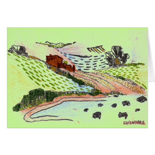 Welsh Countryside Hälsningskort (Framsidan Horizontal)