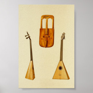 Welsh Crwith, Russian Balalaika Poster