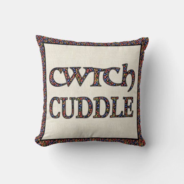 Welsh Cwtch Dekorativ kudde, Cushion: Ditzy Blommi Kudde (Framsida)