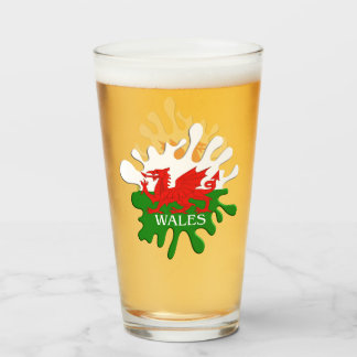 Welsh Cymru Flagga Glaskopp