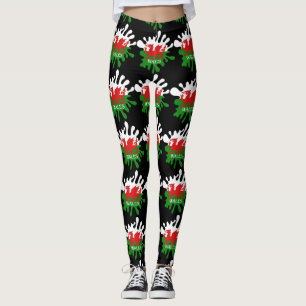 Welsh Cymru Flagga Leggings