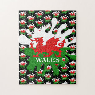 Welsh Cymru Flagga Pussel