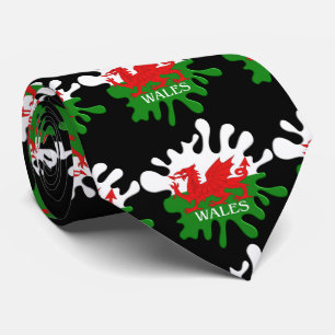 Welsh Cymru Flagga Tie Slips