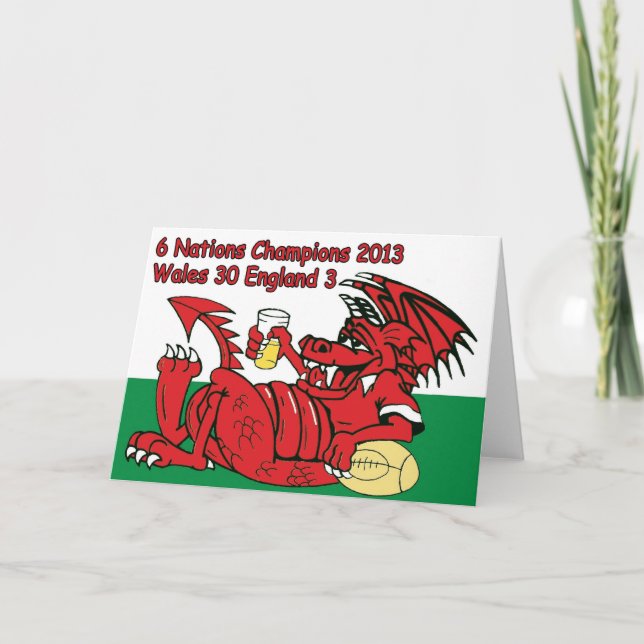 Welsh Dragon, 6 Nations Champions, Wales mot Engla Kort (Framsida)