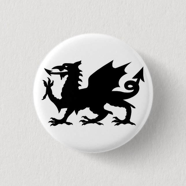 Welsh Dragon Flag, Wales Dragon Flag, England Knapp (Framsida)