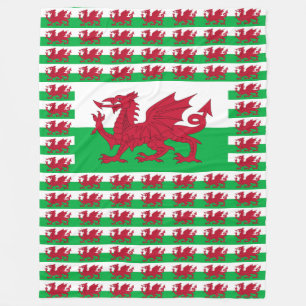 Welsh Dragon ~ Flagga of Wales Fleecefilt