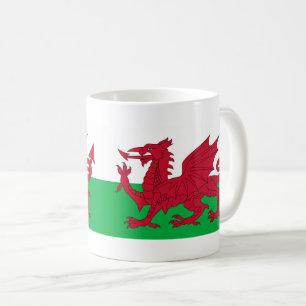 Welsh Dragon ~ Flagga of Wales Kaffemugg