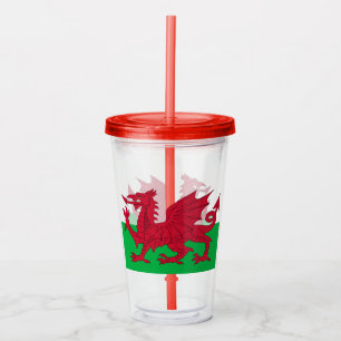 Welsh Dragon ~ Flagga of Wales Take Away Mugg