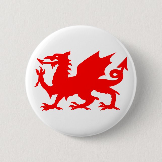 Welsh Dragon Flagga, Wales Dragon Flagga, England Knapp (Framsida)