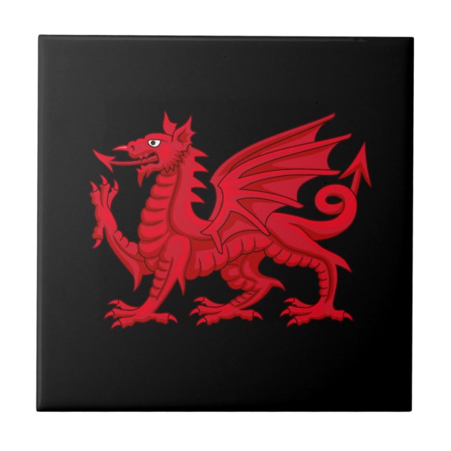 Welsh Dragon Kakelplatta (Framsidan)