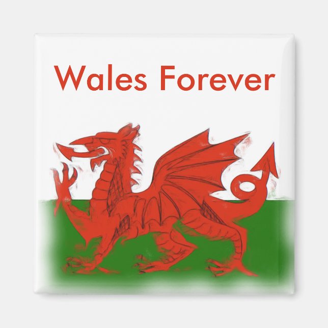 Welsh Dragon Magnet (Framsidan)