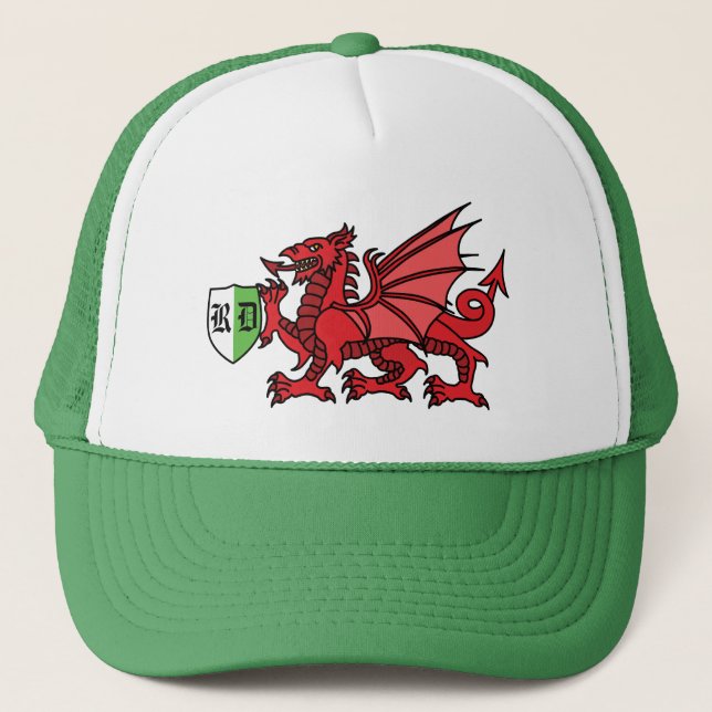 Welsh Dragon Monogram Keps (Framsida)