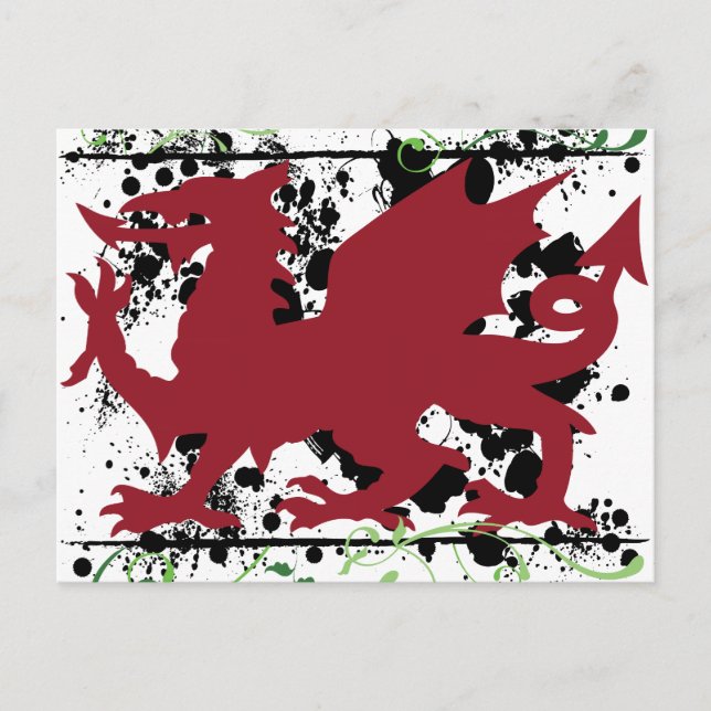 Welsh Dragon Postcards Vykort (Framsida)