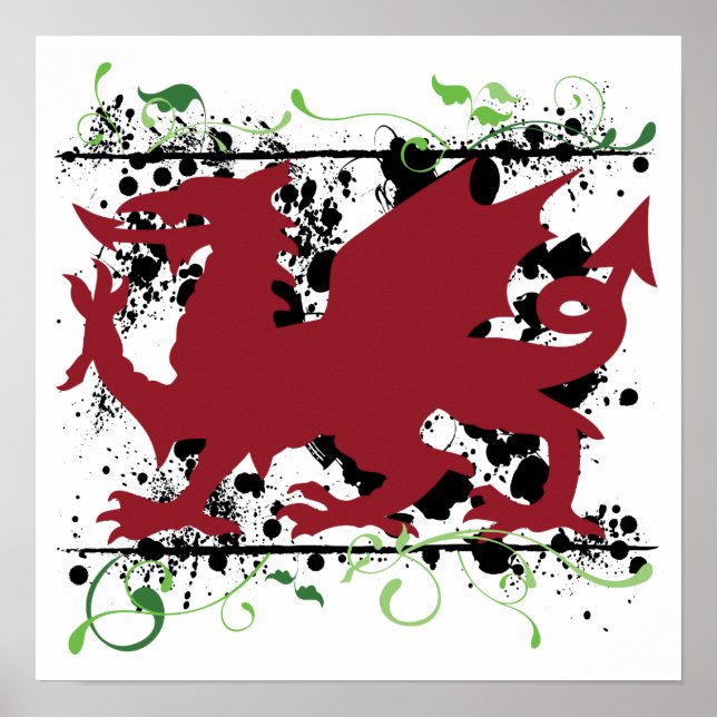 Welsh Dragon Poster (Framsidan)