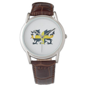 Welsh Dragon Saint David Flagga Armbandsur