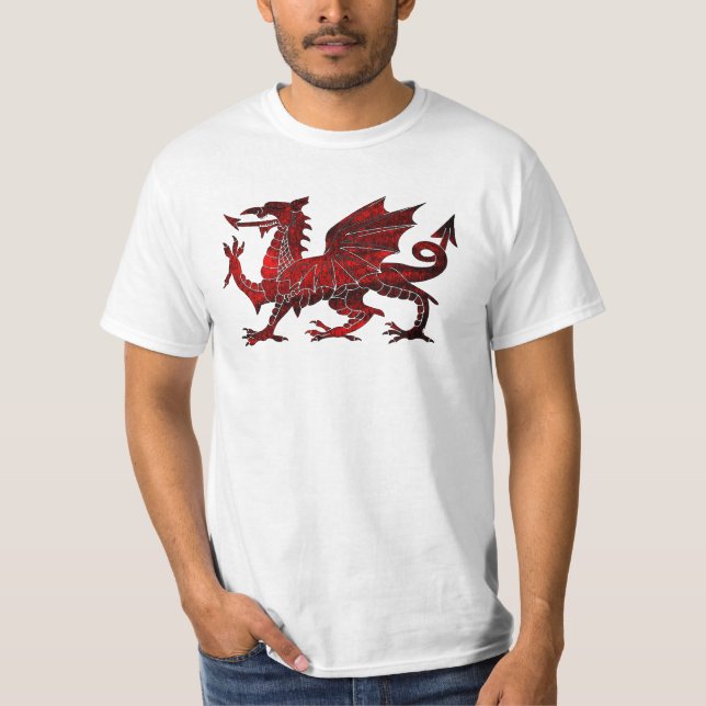 Welsh Dragon Shirt Tee Shirt (Framsida)