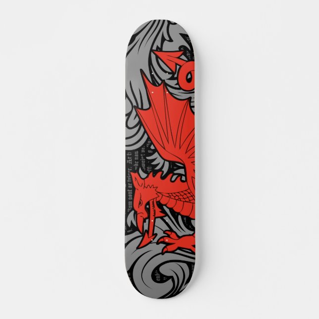 Welsh Dragon Skateboard Deck (Framsida)