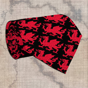 Welsh Dragon Tie & Cymru red drake / Wales Slips