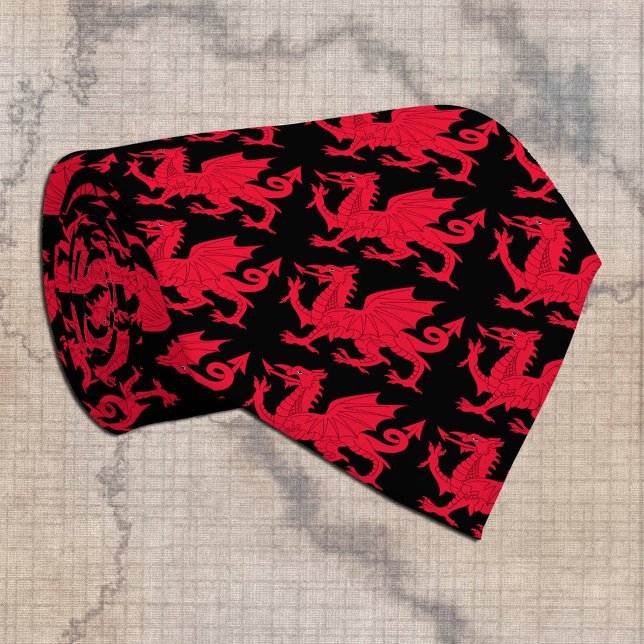 Welsh Dragon Tie & Cymru red drake / Wales Slips (Skapare uppladdad)