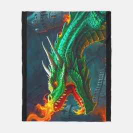 Welsh Dragon tillhandahåller uppvärmning för engel Fleecefilt