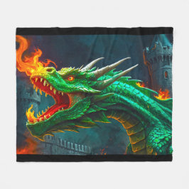 Welsh Dragon tillhandahåller uppvärmning för engel Fleecefilt