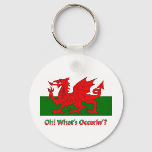 welsh drake nyckelring