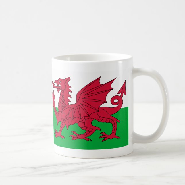 Welsh draon flagga mugg (Höger)