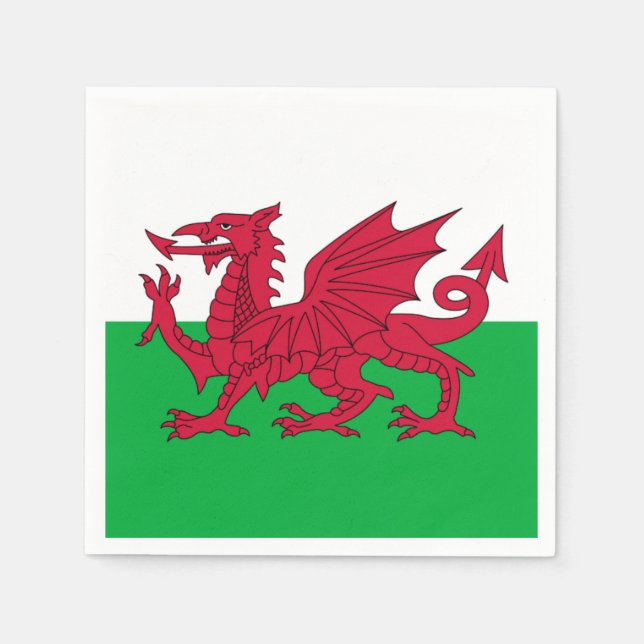 Welsh draon flagga pappersservett (Framsidan)