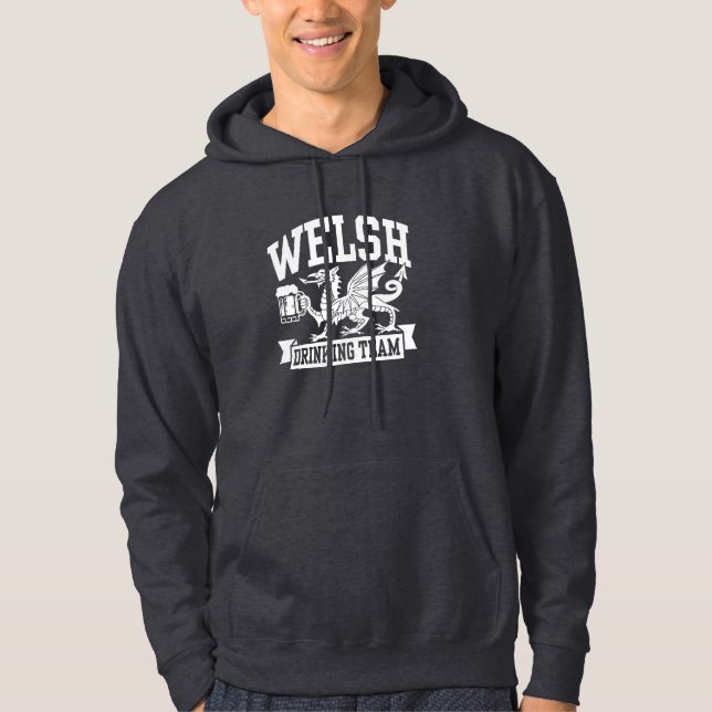 Welsh Drinking Team Sweatshirt Med Luva (Framsida)