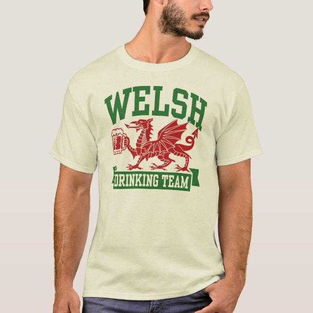 Welsh Drinking Team T Shirt (Framsida)