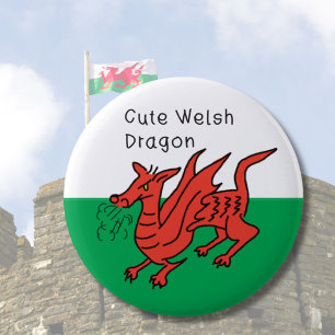 Welsh Dron-bricka för söta människor från Wales Knapp
