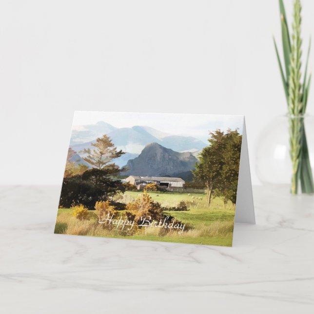 WELSH FARM OCH MOUNTAIN LANDSCAPE KORT (Framsida)