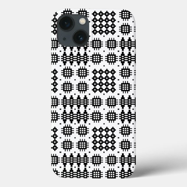 Welsh Faux Tapestry Black and White iPad Mini Case (Baksida)