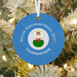 Welsh Flagga Angel Hanukkah Julgransdekoration