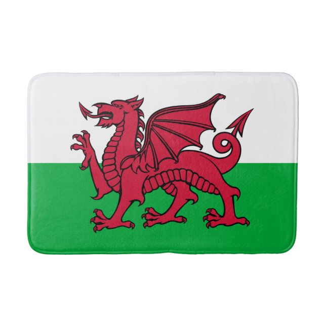 Welsh Flagga Bath Mat Badrumsmatta (Framsidan)