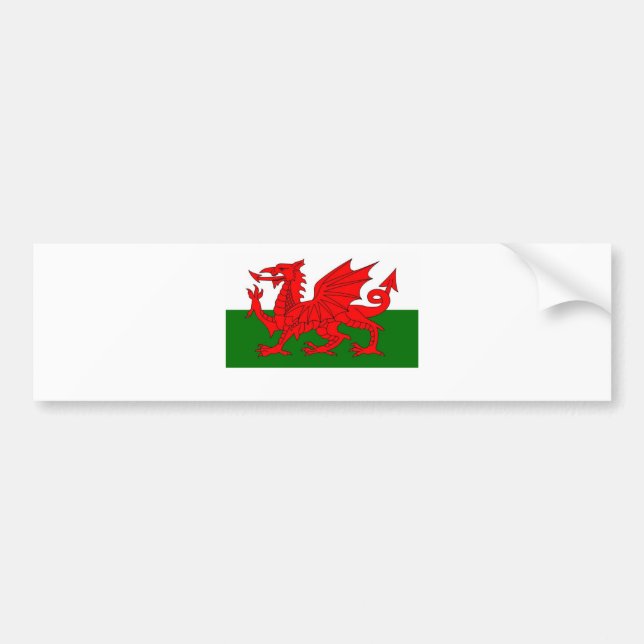 welsh flagga bildekal (Framsidan)