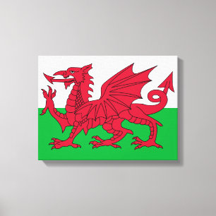 Welsh Flagga Canvastryck