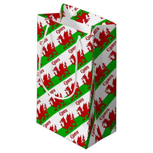 Welsh Flagga Cymru (Framsidan Vinklad)