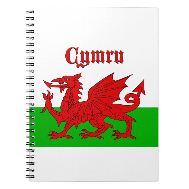 Welsh Flagga Cymru Anteckningsbok (Framsidan)